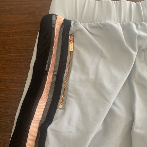 Line & Dot Mesh Joggers with Rose Gold Zippers - Picture 2 of 4